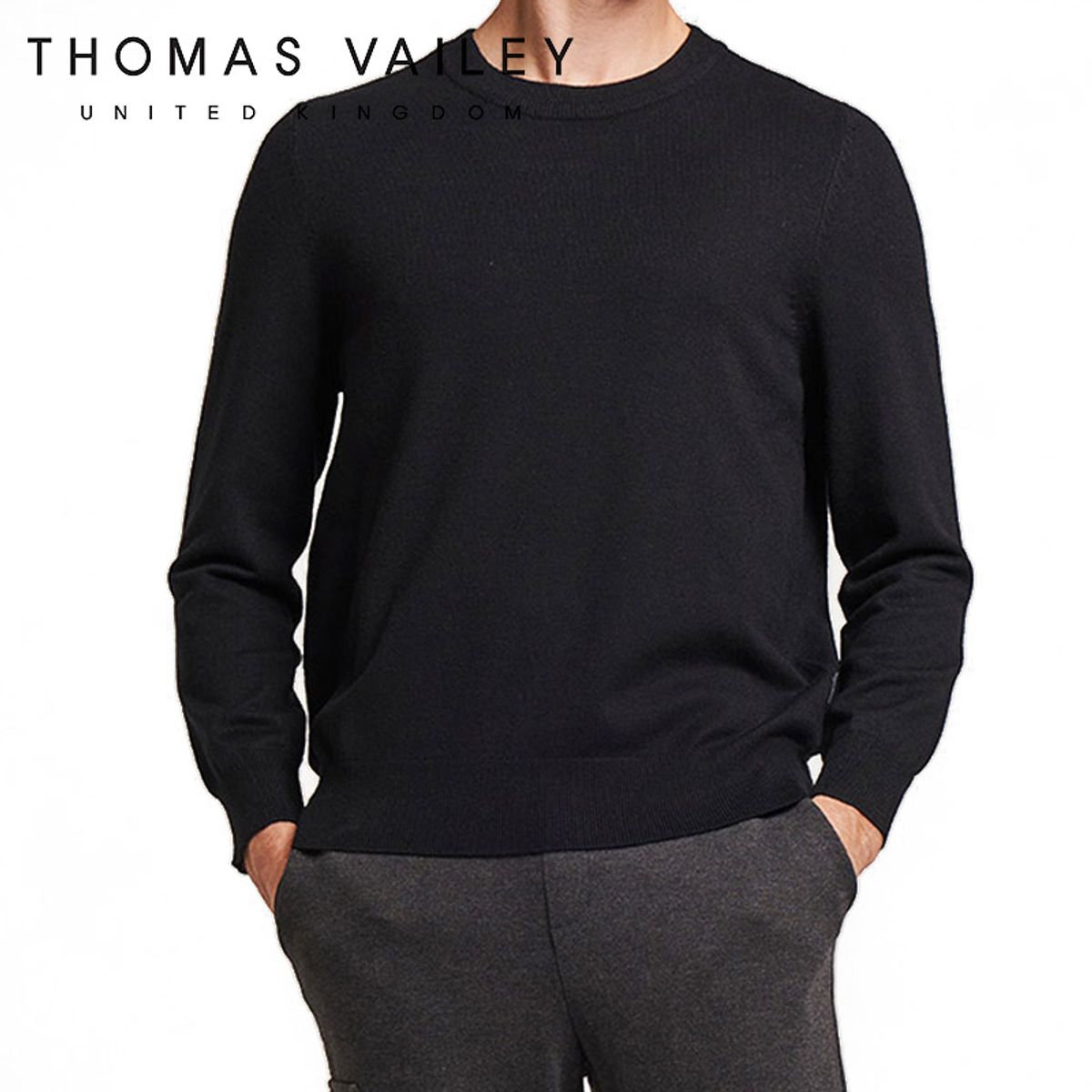 토마스 베일리(THOMAS VAILEY) 스탠다드 니트 블랙