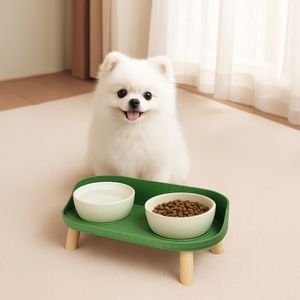 도자기 강아지 고양이 밥그릇 식기 세트