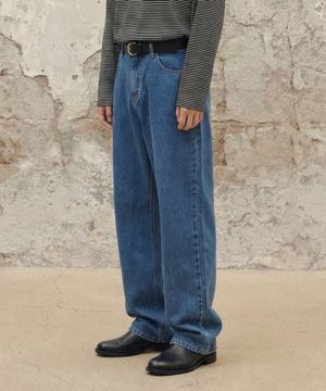 와이드 데님 팬츠 [인디고]