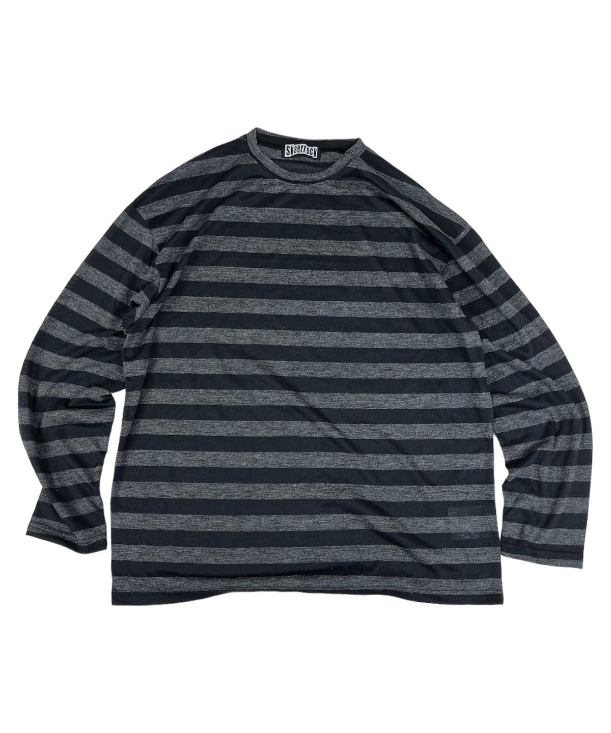스케이터락(SK8ER ROCK) Melange Striped Long Sleeve T-shirt (Black)