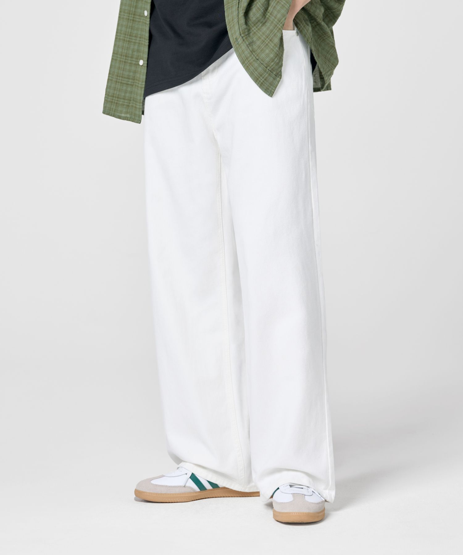 MUSINSA | AGOD Wide denim pants [cream]