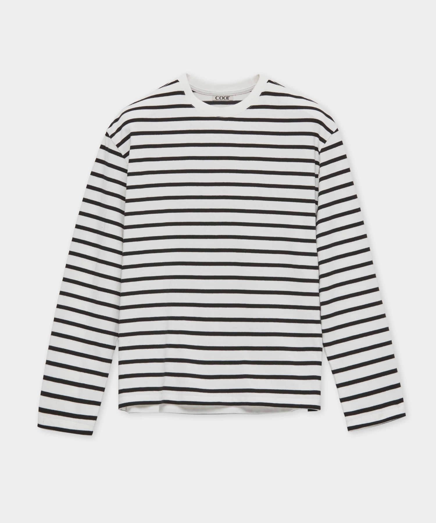 Tシャツ・カットソー COOR Striped Long Sleeve T Shirt 5JH872 MUSINSA | COOR Striped long sleeve t-shirt (white)