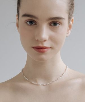 HTY014 Glossy mini pearl necklace