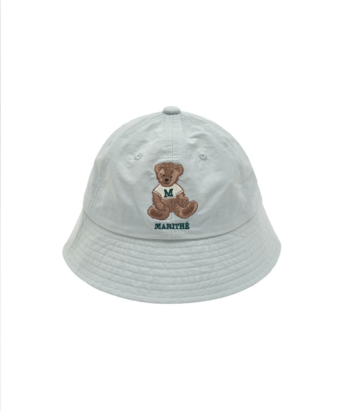 마리떼 키즈(MARITHÉ KIDS) ENFANT BEAR EMBROIDERY ROUND BUCKET HAT light green