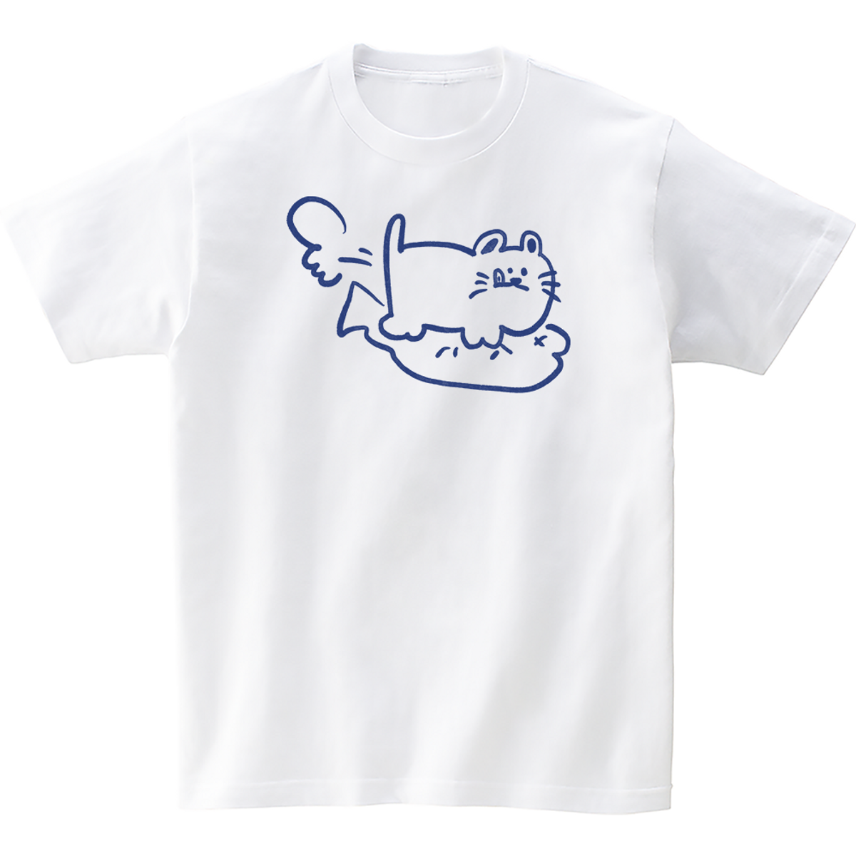 어썸어스(AWESOMEUS) (24SS) CAT RIDING A FISH 2COLOR T_SHIRTS