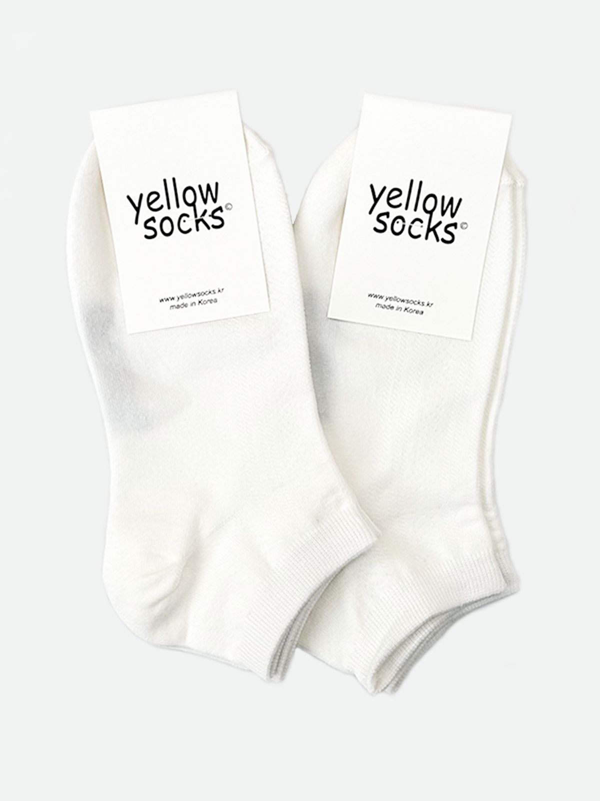 옐로우삭스(YELLOWSOCKS) 앵클삭스 펀칭 화이트