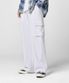 원턱 카고 스웨트 팬츠 [화이트 멜란지]