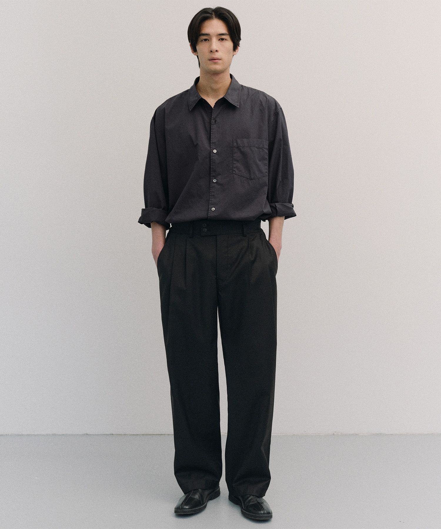 MUSINSA | ANOTHER OFFICE [SS] Santiago Slacks (Black)