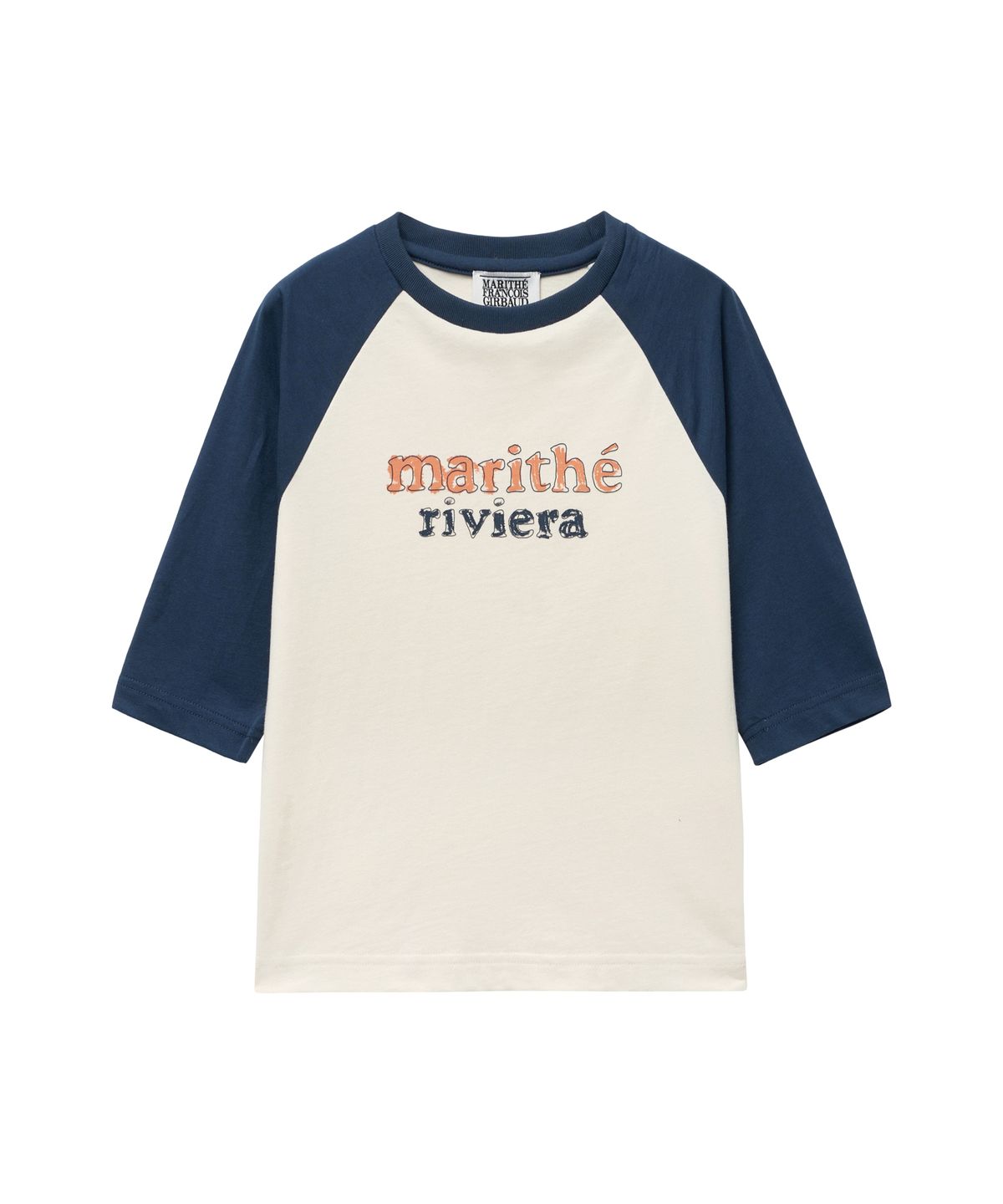 마리떼 키즈(MARITHÉ KIDS) ENFANT COLOR BLOCK RAGLAN 3/4 SLEEVE light beige