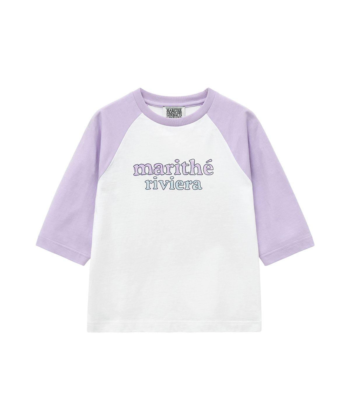 마리떼 키즈(MARITHÉ KIDS) ENFANT COLOR BLOCK RAGLAN 3/4 SLEEVE white