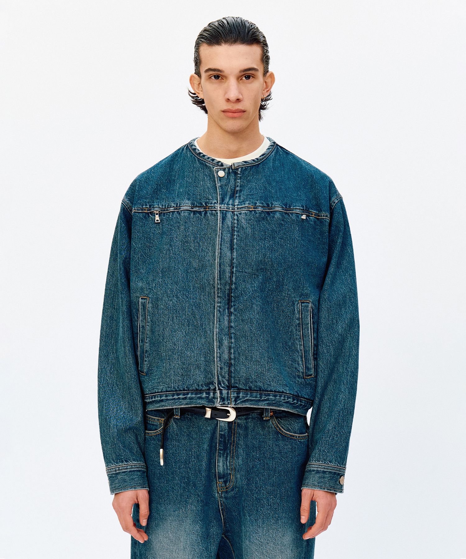 MUSINSA公式 | IEY WESTERN DENIM JACKET Medium Indigo