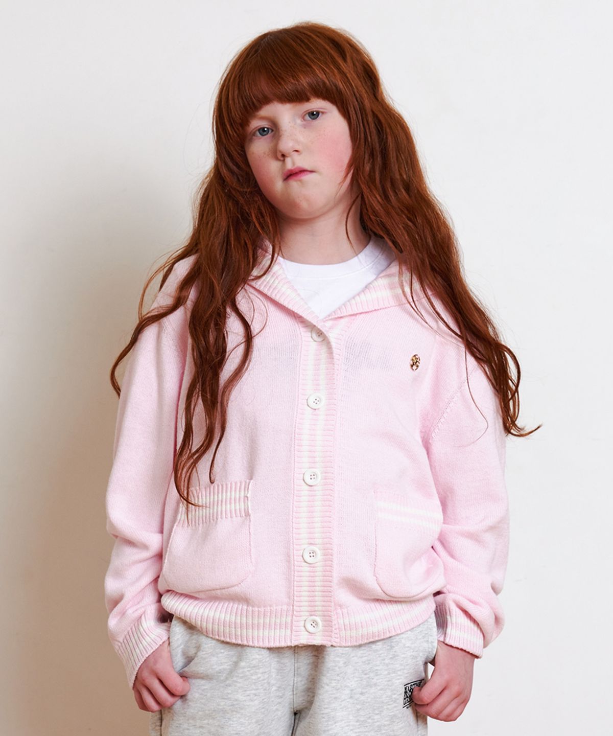 마리떼 키즈(MARITHÉ KIDS) ENFANT W SAILOR CARDIGAN light pink