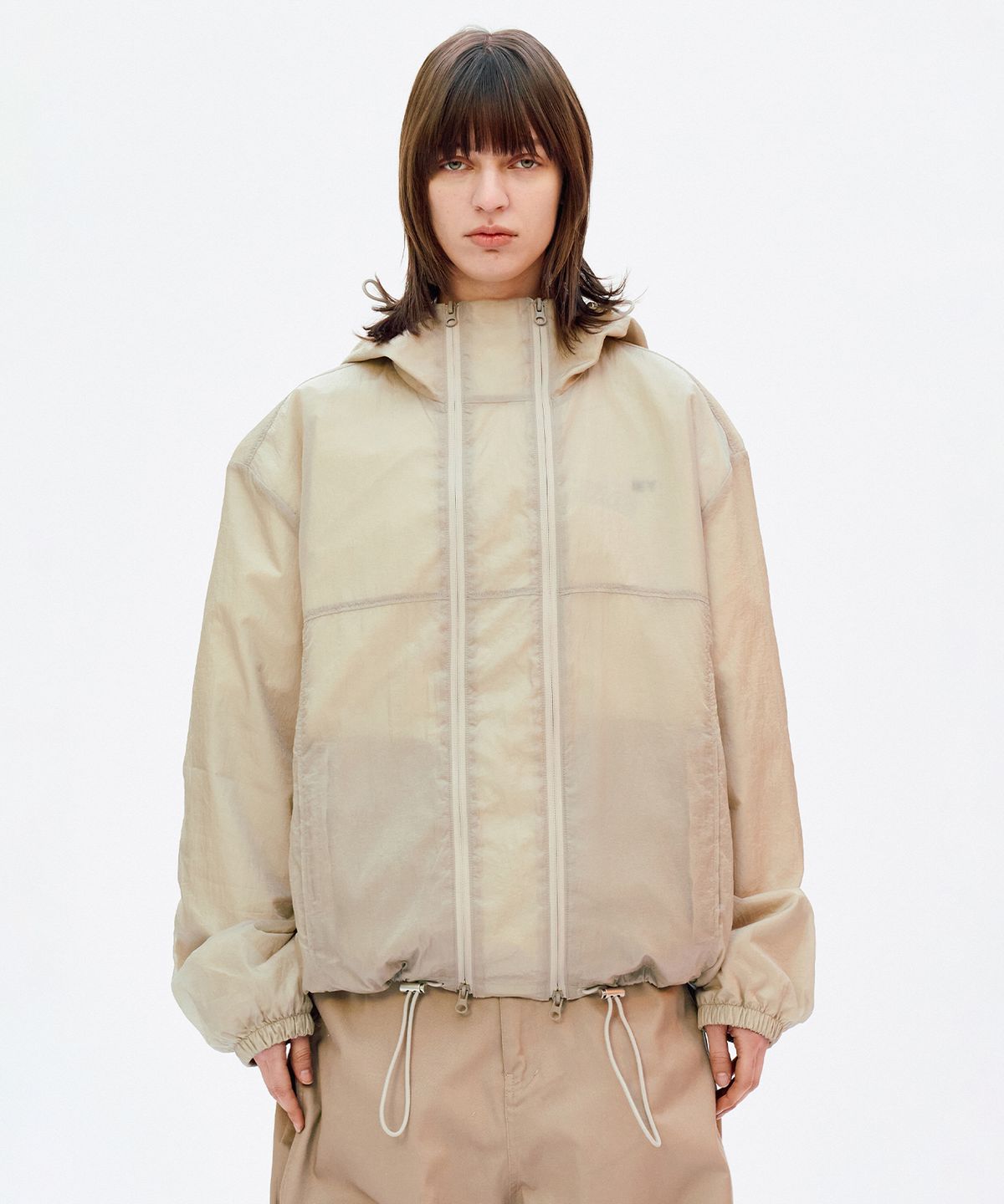 이에이(IEY) BACKLOGO BLEND JUMPER Beige