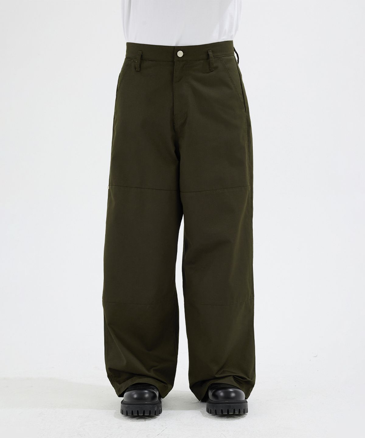 이에이(IEY) PANI SIDE TUCK PANTS Olive