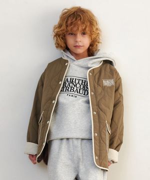 ENFANT CLASSIC QUILTING OUT POCKET JACKET khaki