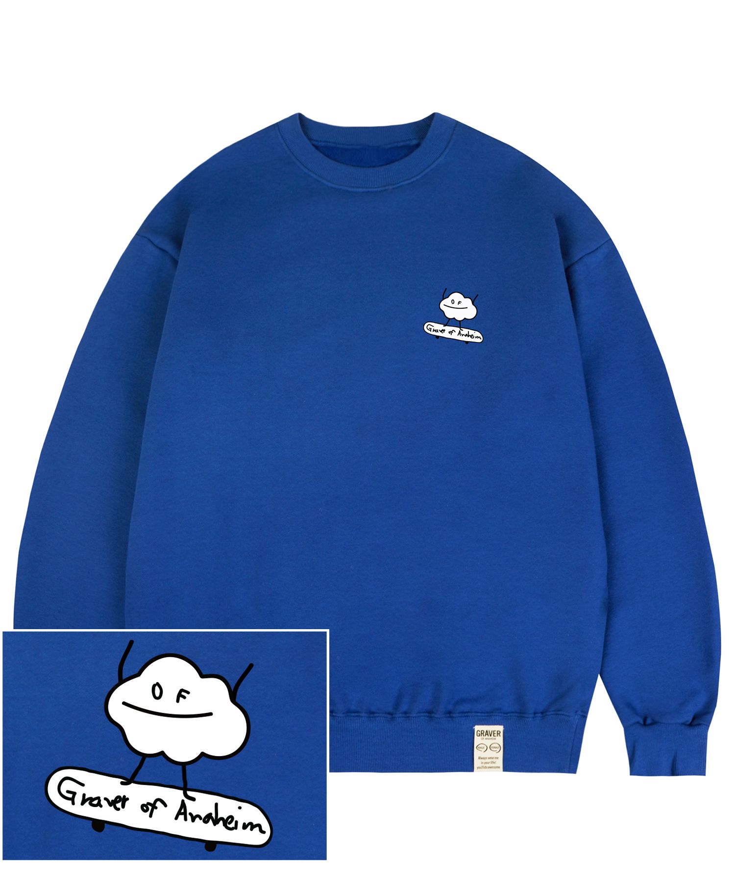 [GRAVER]★CLOUD BOARD SMILE SMILE SWEATSHIRT MUSINSA | GRAVER [UNISEX] Cloud Board Smile