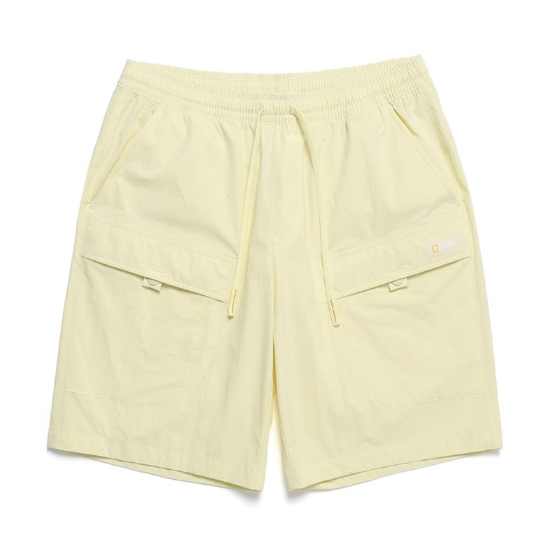 N242UHP940 아델리 경량 우븐 스트레치 5부 카고 하프 팬츠 BUTTER