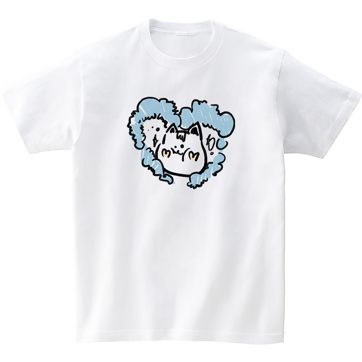 어썸어스(AWESOMEUS) (24SS) HEART AND CAT 2COLOR T_SHIRTS