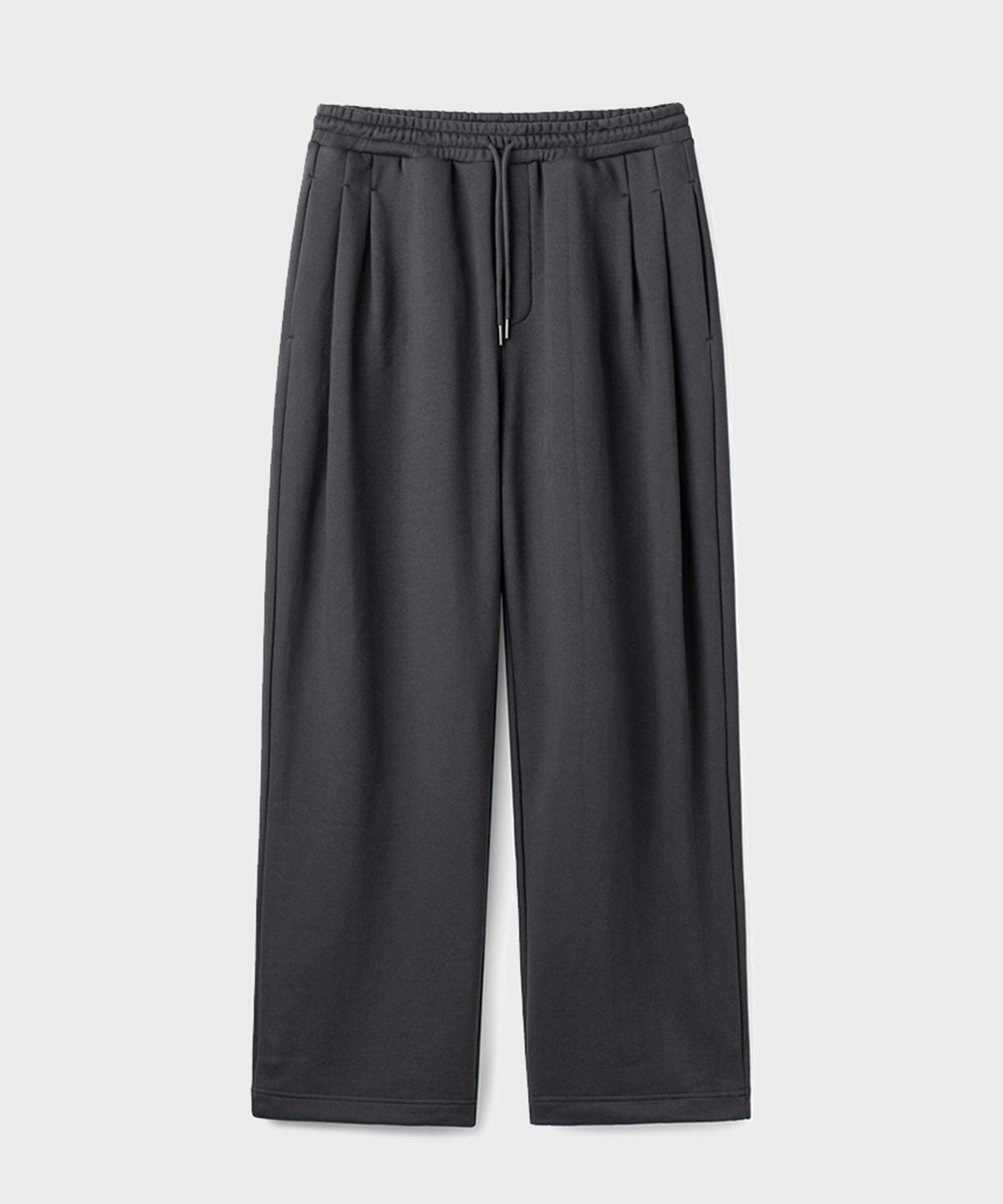 유니온블루(UNION BLUE) TWO TUCK WIDE SWEAT PANTS [CHARCOAL]