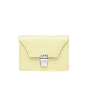 모딕 버클 3단 아코디언 명함 카드지갑 페일레몬