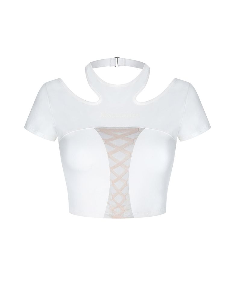 Romanticize Balckless Top - WHITE