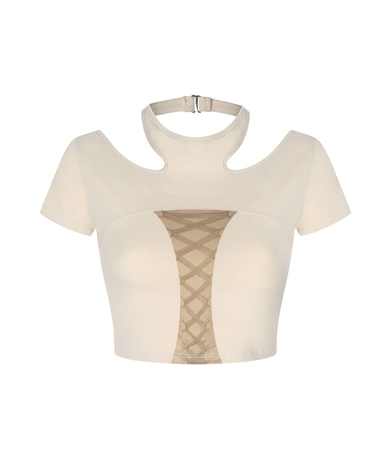 Romanticize Balckless Top - BEIGE