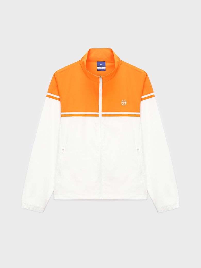 U 고트 우븐 컬러블럭 자켓 (Orange)