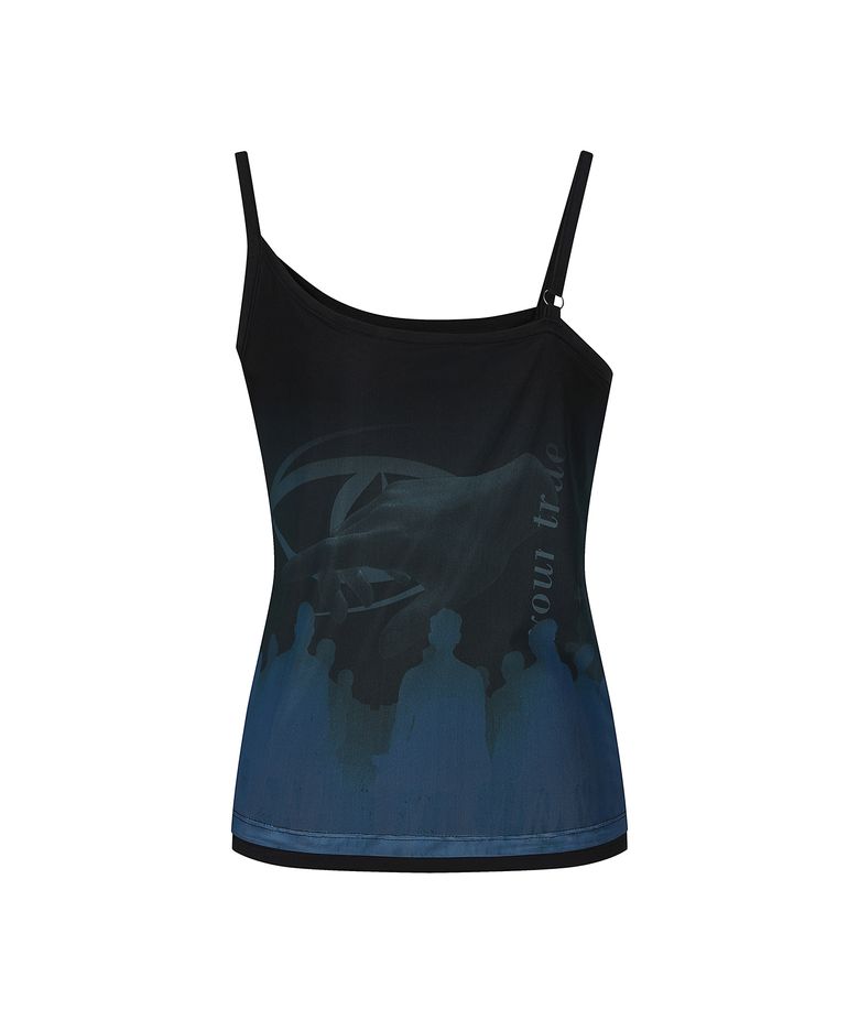 Grandstand Noodle Strap Top - BLACK