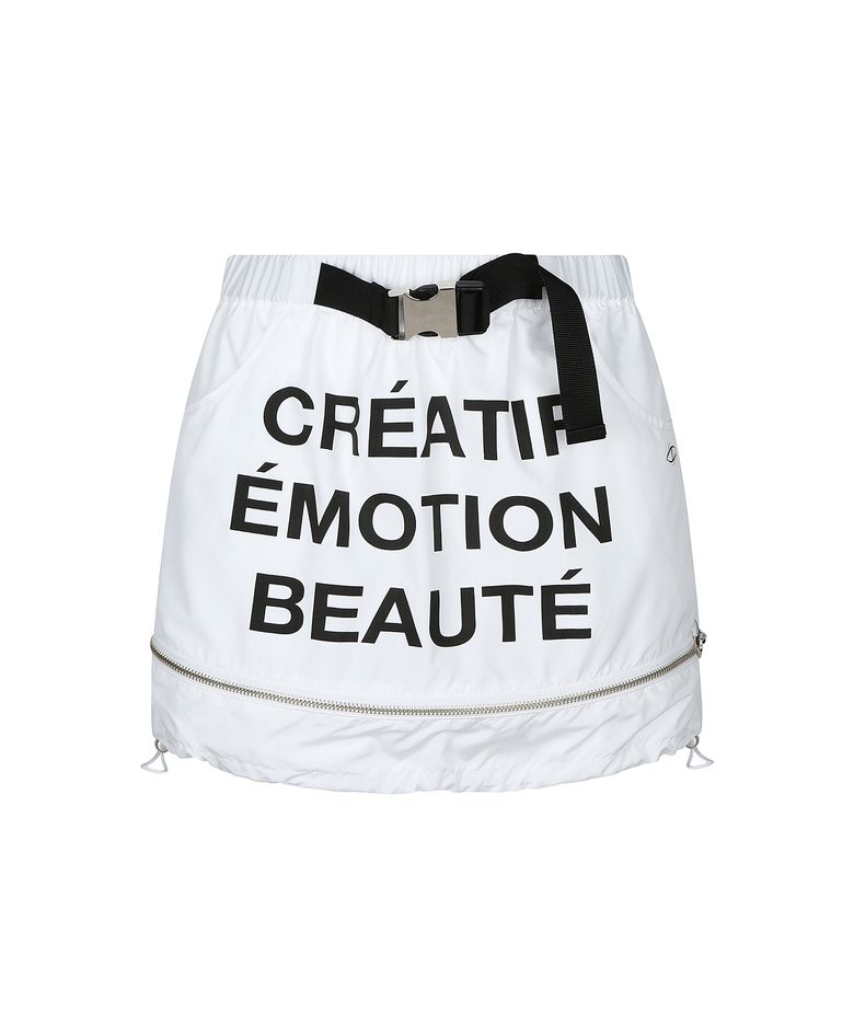 Define Human Detachable Mini Skirt - WHITE