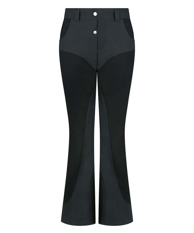 Body Sculpture Semi Bootcut Pants - BLACK