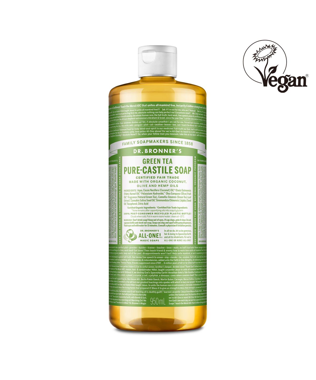 닥터 브로너스(DR.BRONNER'S) [페이스&바디클렌저]그린티 퓨어 캐스틸 솝 950ml