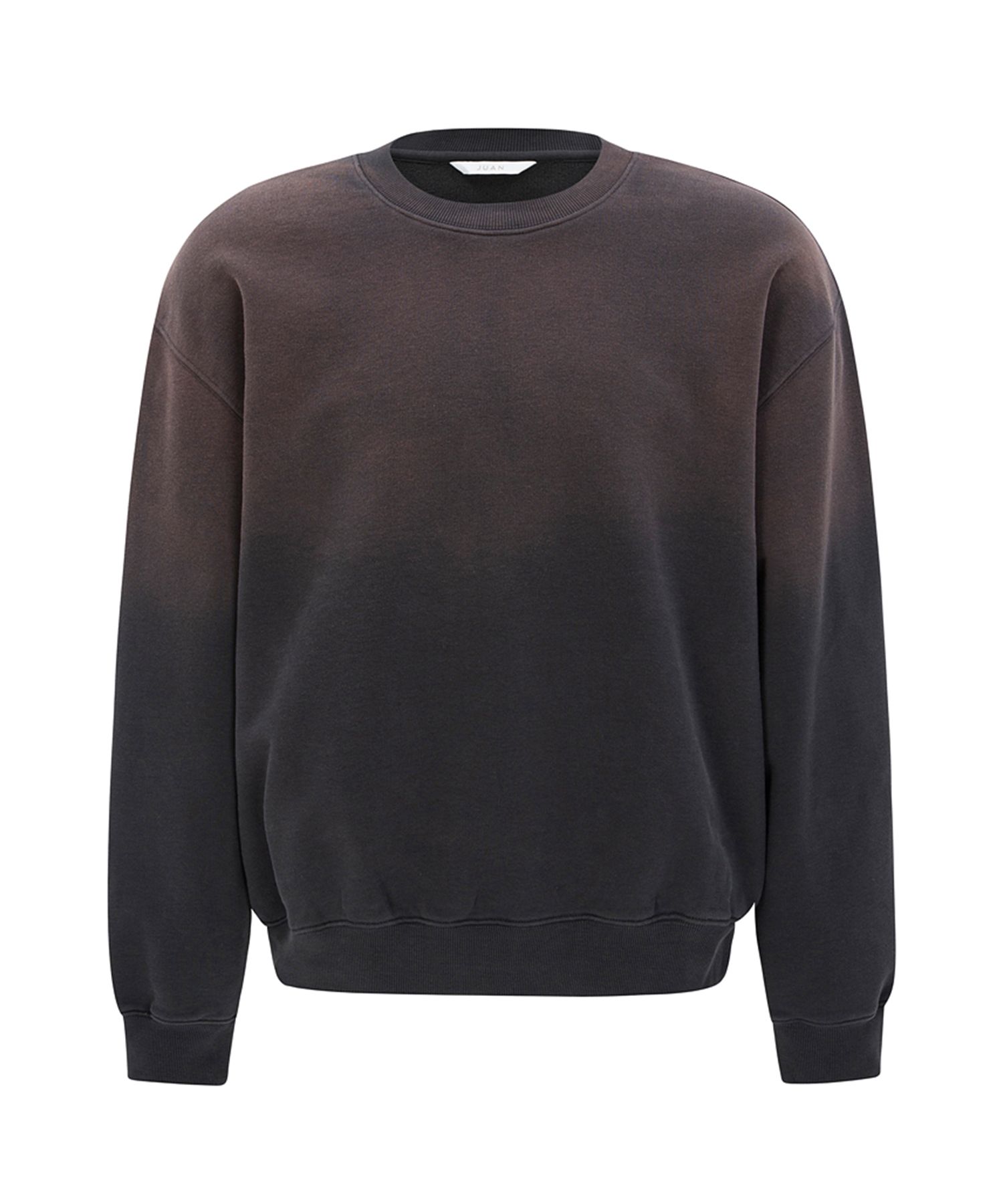 MUSINSA | JUAN HOMME Vintage washed sweatshirt (charcoal/brown)