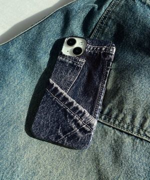 중청 데님 텍스쳐 유광하드 케이스