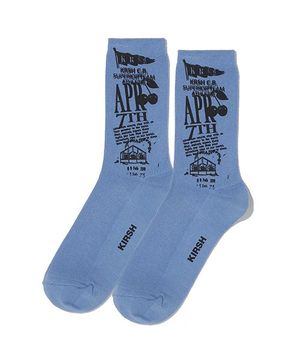 유스호스텔 그래픽 양말 [블루]