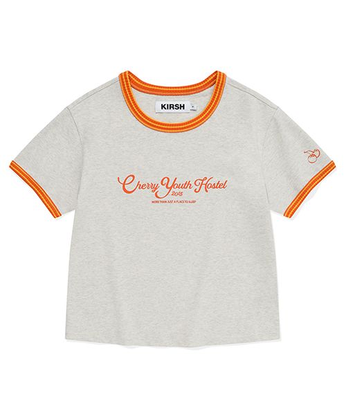 ☆KIRSH☆ Color Combination Crop T-Shirt Oatmeal MUSINSA | KIRSH Color combination crop t-shirt [oatmeal]