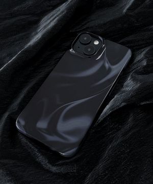 블랙 웨이브 실루엣 유광하드 갤럭시 아이폰 폰케이스