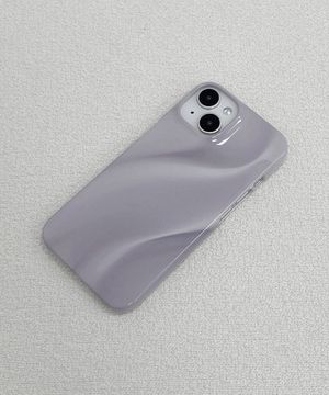 라이트 퍼플 웨이브 실루엣 유광하드 갤럭시 아이폰 케이스