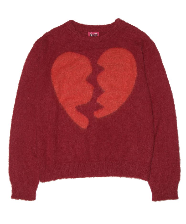 Broken Heart Knit - BURGUNDY