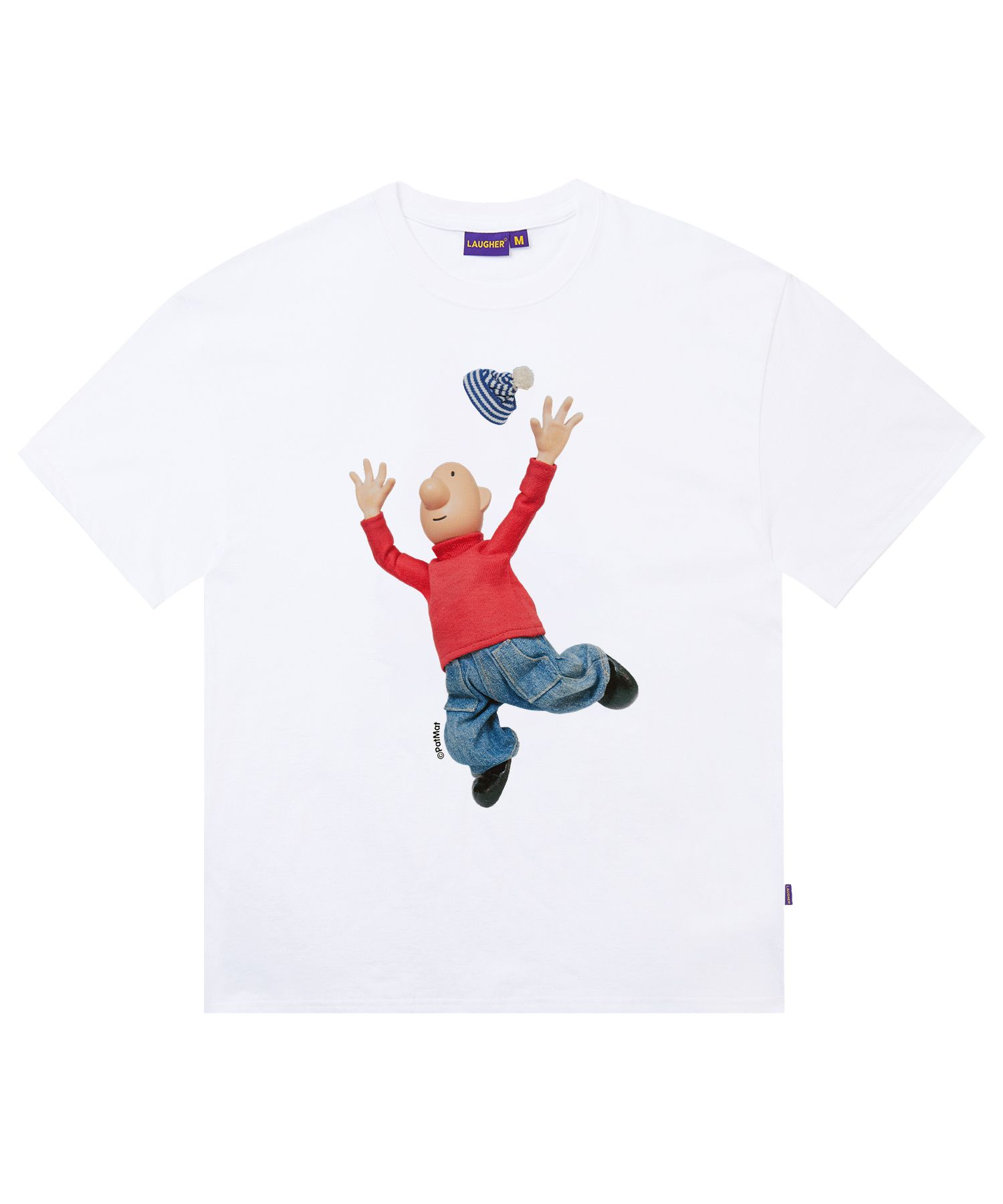 Tシャツ・カットソー LAUGHER PATMAT Wow Matt T-Shirt White PM22 MUSINSA | LAUGHER [PAT&MAT] Wow, Matte T-shirt. - White