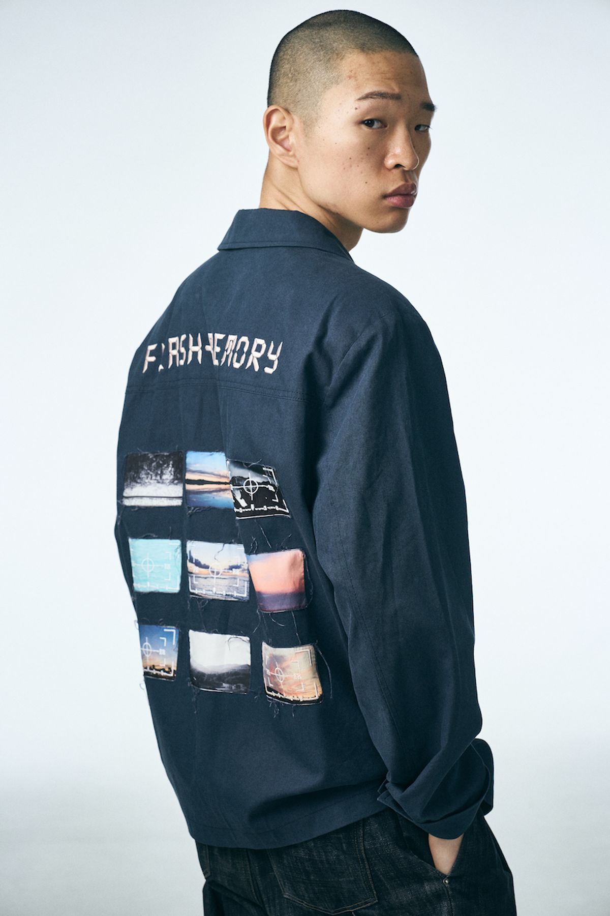 페노메논시퍼(PHENOMENON SEEPER) REWIND COACH JACKET_NAVY