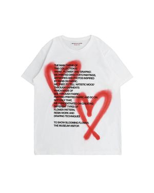HEART SPRAYED T-SHIRTS (WHITE)
