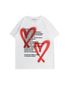 HEART SPRAYED T-SHIRTS (WHITE)