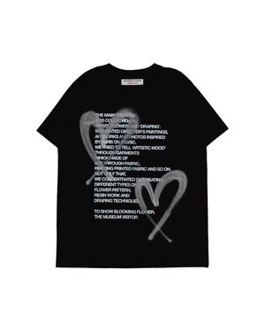 HEART SPRAYED T-SHIRTS (BLACK)