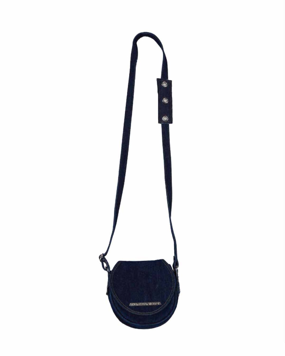 더뮤지엄비지터(THEMUSEUMVISITOR) WASHED DENIM MINIBAG (DARK NAVY)
