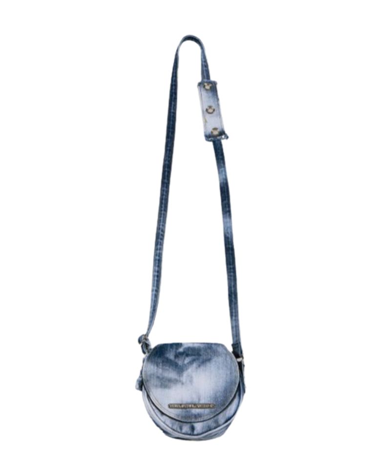 WASHED DENIM MINIBAG (WHITE BLUE)