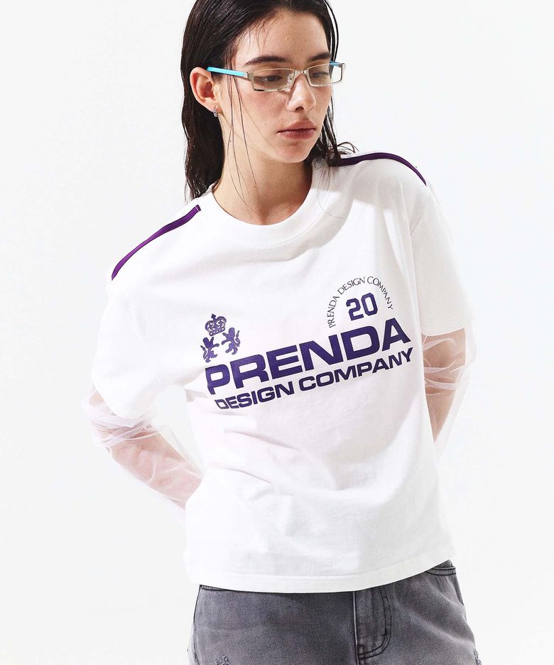 PDC UNIFORM SEE THROUGH LAYERED SLEEVE WHITE
