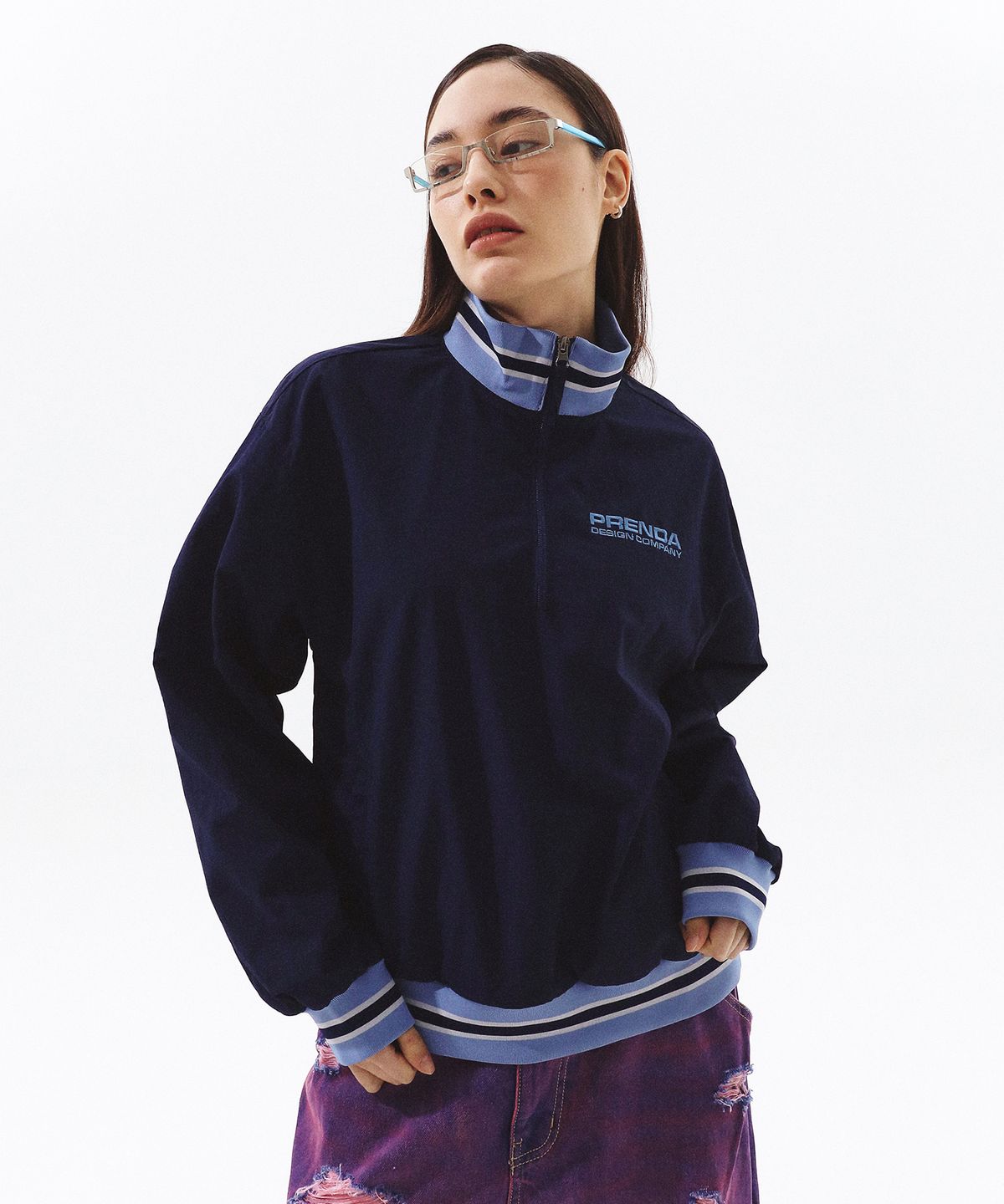 프렌다(PRENDA) PRDA NYLON ANORAK NAVY
