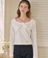 플로리스트 오프 숄더 티 아이보리