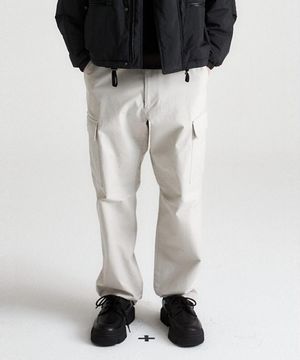 Semi Wide Cargo Pants - Ivory