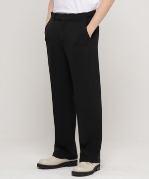 히든밴딩 세미 와이드 링클프리 슬랙스[블랙]